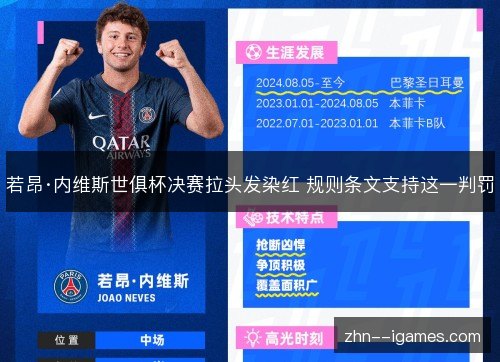 若昂·内维斯世俱杯决赛拉头发染红 规则条文支持这一判罚 若昂·内维斯世俱杯决赛拉头发染红 规则条文支持这一判罚